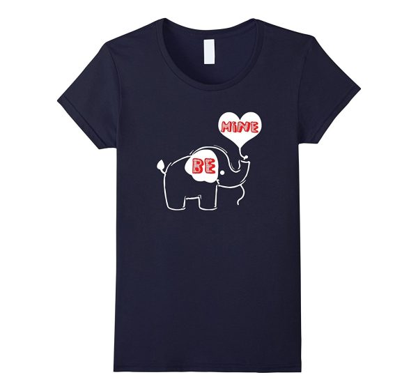 Cute Valentines Day Girls and Boys Be Mine Elephant T-Shirt Cheap