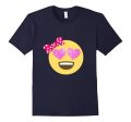 Emoji Shirt Glitter Heart Eyes Bow Valentines Day Shirt Kids Online Hot Sale