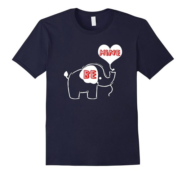 Cute Valentines Day Girls and Boys Be Mine Elephant T-Shirt Cheap