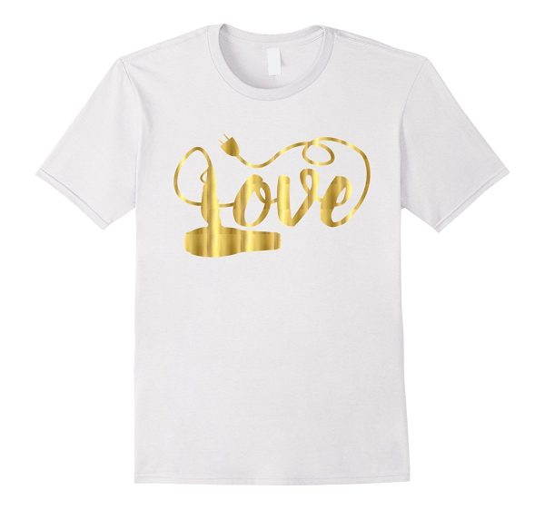 Valentines Day Shirt Love Hair Stylist Hairdresser Gift Gold Online now