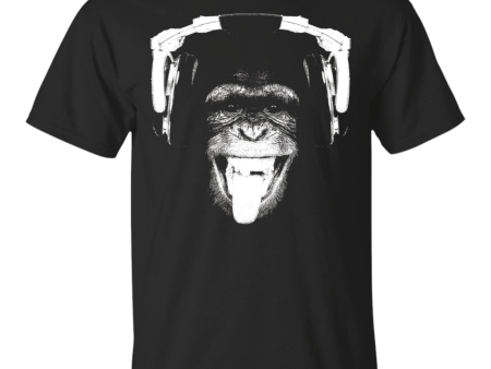 Disco Monkey DJ Headphones Chimpanzee Funny T-Shirt For Discount