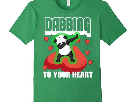 Cute Panda DABBING TO YOUR HEART Valentines Day Shirt Funny Sale