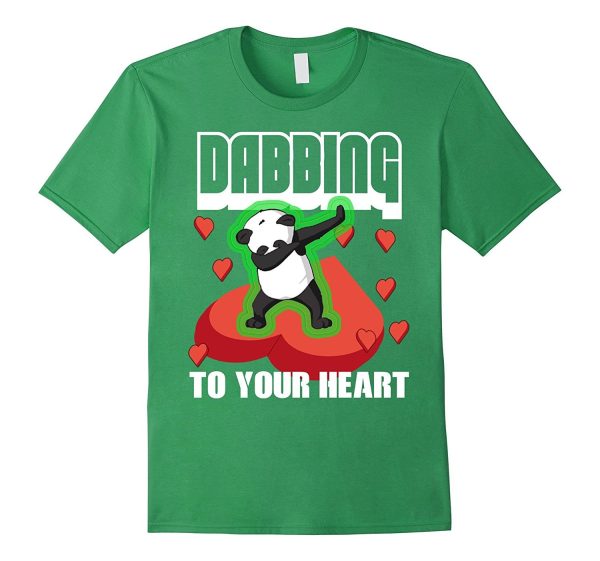 Cute Panda DABBING TO YOUR HEART Valentines Day Shirt Funny Sale