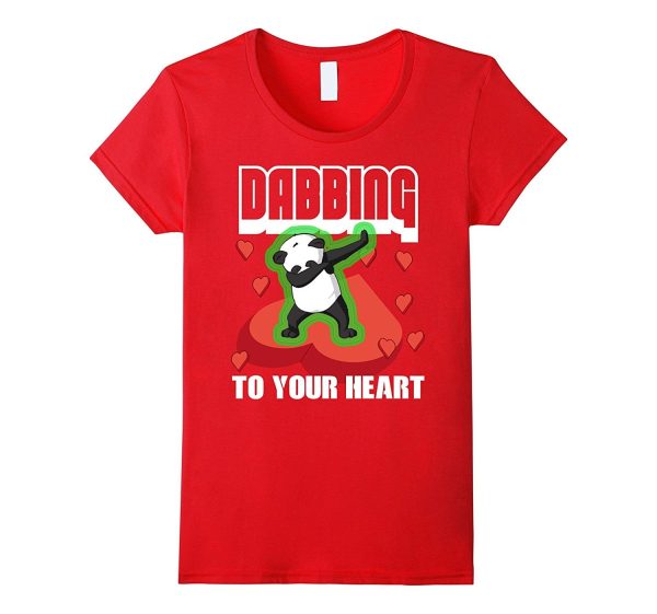 Cute Panda DABBING TO YOUR HEART Valentines Day Shirt Funny Sale