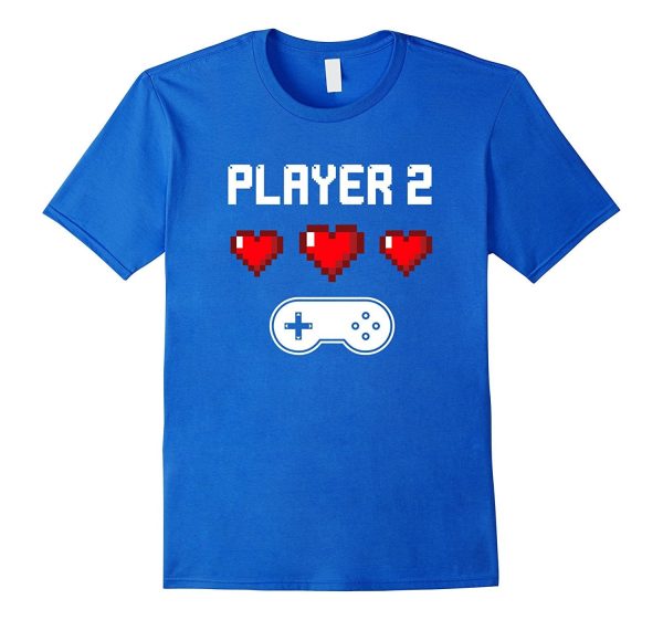 Player 2 T-shirt | Video Game Couples Shirt | Pixel Heart Online