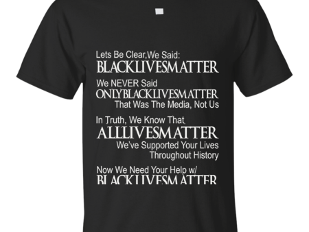 DeBran Let s Be Clear We Said Black Lives Matter T-Shirt Online Hot Sale