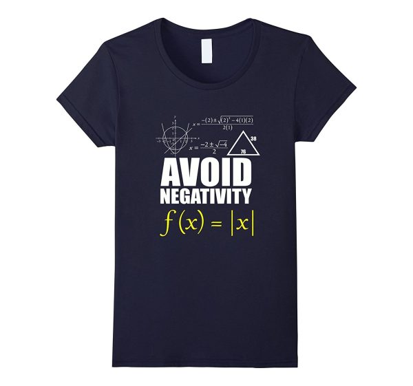 FUNNY AVOID NEGATIVITY T-SHIRT Math Nerd Geek Student Teach Supply