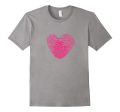 Fingerprint Pink Heart Valentines day T-Shirt Online Hot Sale