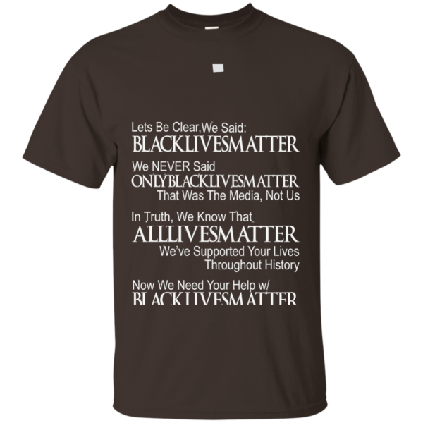 DeBran Let s Be Clear We Said Black Lives Matter T-Shirt Online Hot Sale