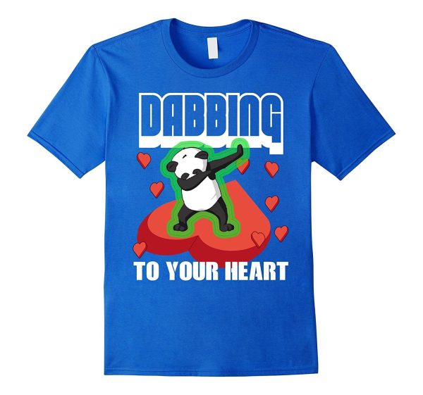 Cute Panda DABBING TO YOUR HEART Valentines Day Shirt Funny Sale