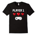 Player 1 T-shirt | Video Game Couples Shirt | Pixel Heart Sale