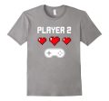 Player 2 T-shirt | Video Game Couples Shirt | Pixel Heart Online