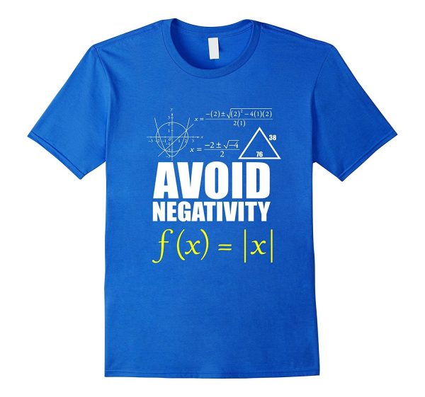 FUNNY AVOID NEGATIVITY T-SHIRT Math Nerd Geek Student Teach Supply