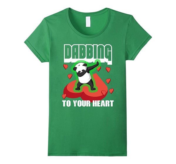 Cute Panda DABBING TO YOUR HEART Valentines Day Shirt Funny Sale