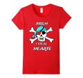 Valentines Day T Shirt Pirate Skull Heart Patch Hot on Sale